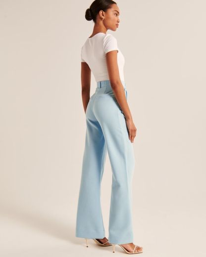 Summer 2025 Icy Tailored Crepe Wide-Leg Pants