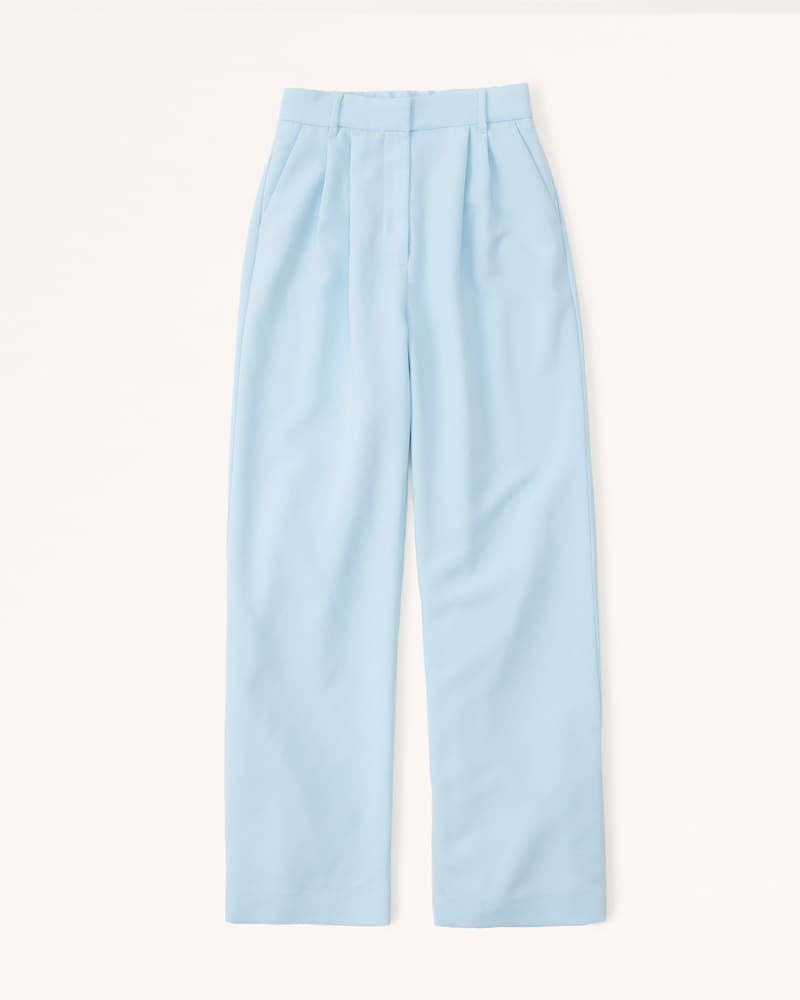 Summer 2025 Icy Tailored Crepe Wide-Leg Pants