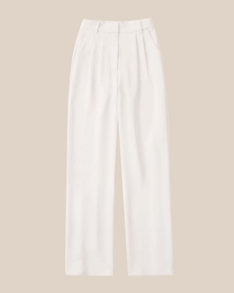 Summer 2025 Icy Tailored Crepe Wide-Leg Pants