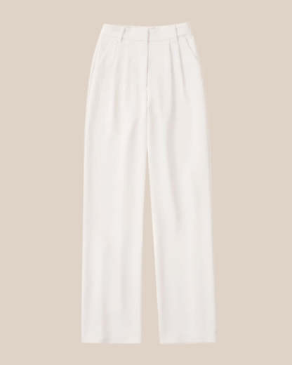 Summer 2025 Icy Tailored Crepe Wide-Leg Pants