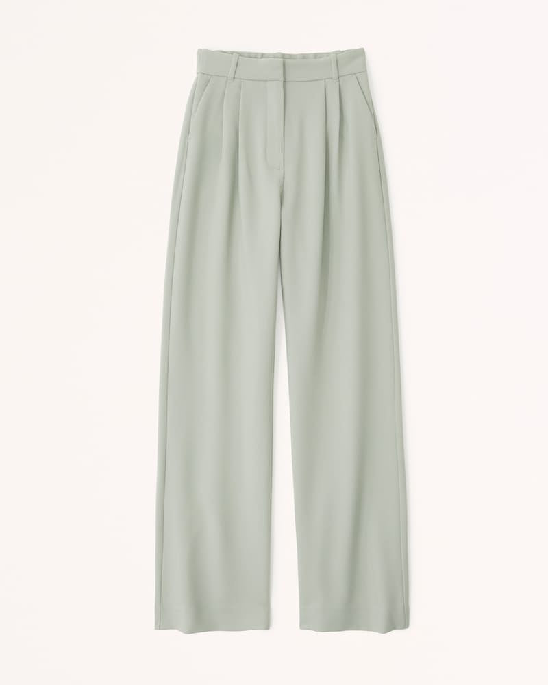 Summer 2025 Icy Tailored Crepe Wide-Leg Pants