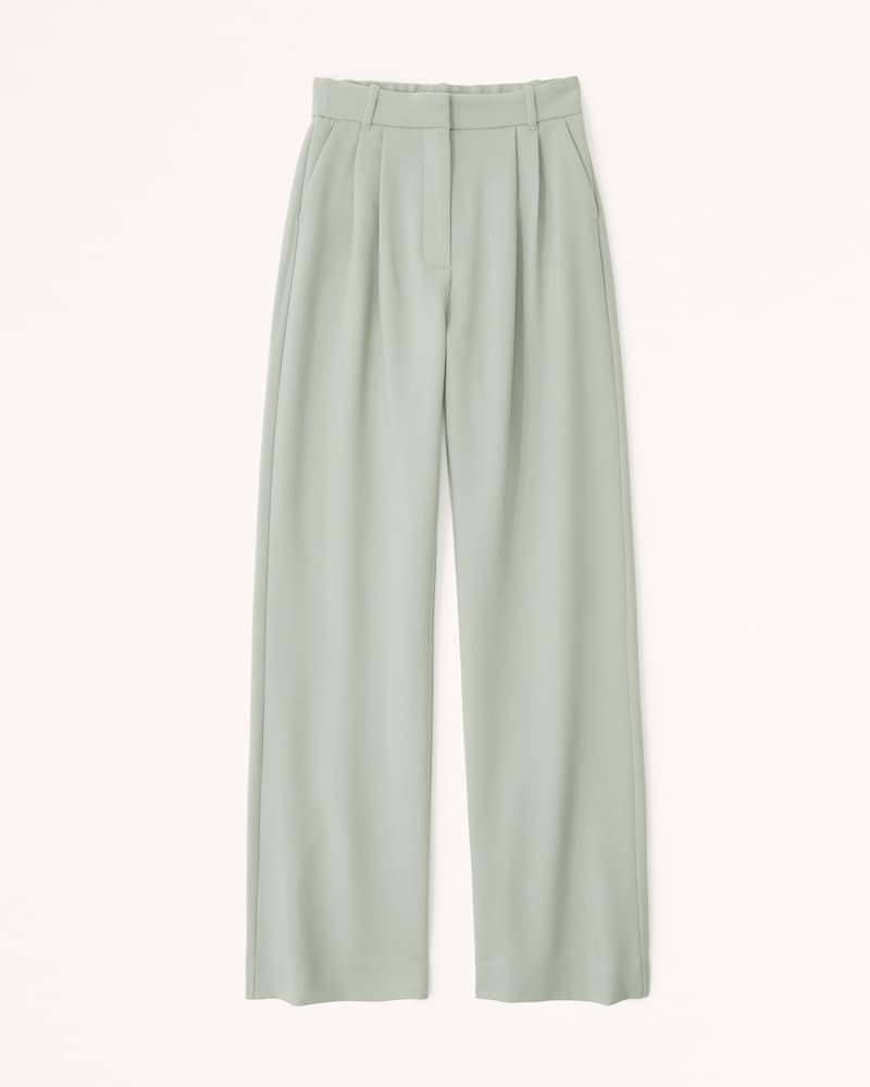 Summer 2025 Icy Tailored Crepe Wide-Leg Pants