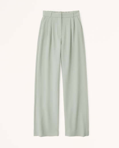 Summer 2025 Icy Tailored Crepe Wide-Leg Pants