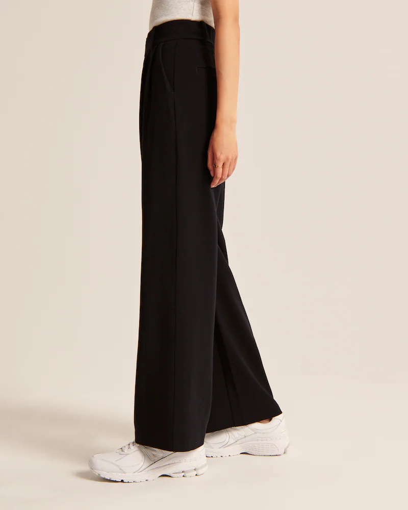 High Waist Tailored Wide Leg Pants-Legletic