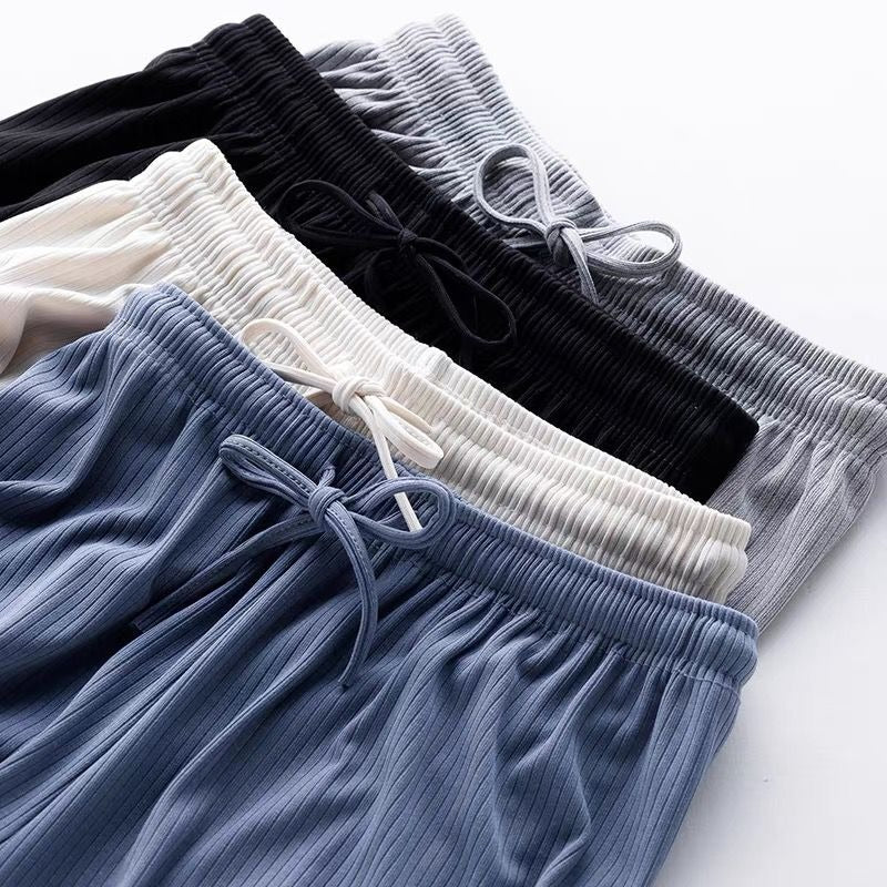 Ice Silk Wide Leg Trousers For Women-Legletic