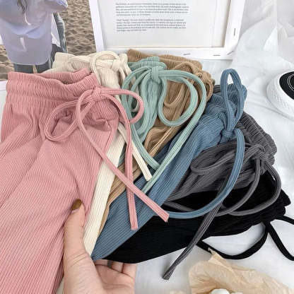 Ice Silk Wide Leg Trousers For Women-Legletic