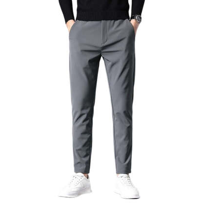 Men's Stretchable Slim Fit Elastic Waist Casual Pants