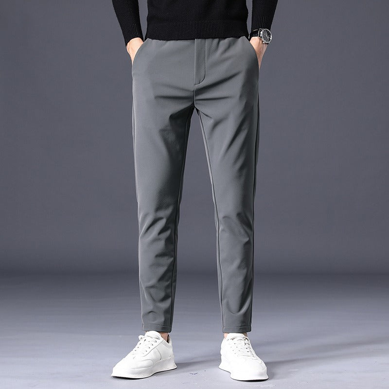 Men's Stretchable Slim Fit Elastic Waist Casual Pants