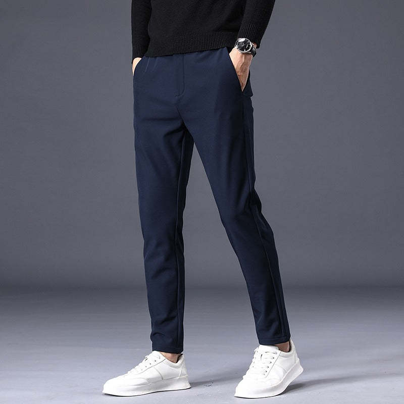 Men's Stretchable Slim Fit Elastic Waist Casual Pants