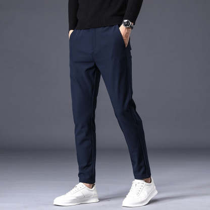 Men's Stretchable Slim Fit Elastic Waist Casual Pants