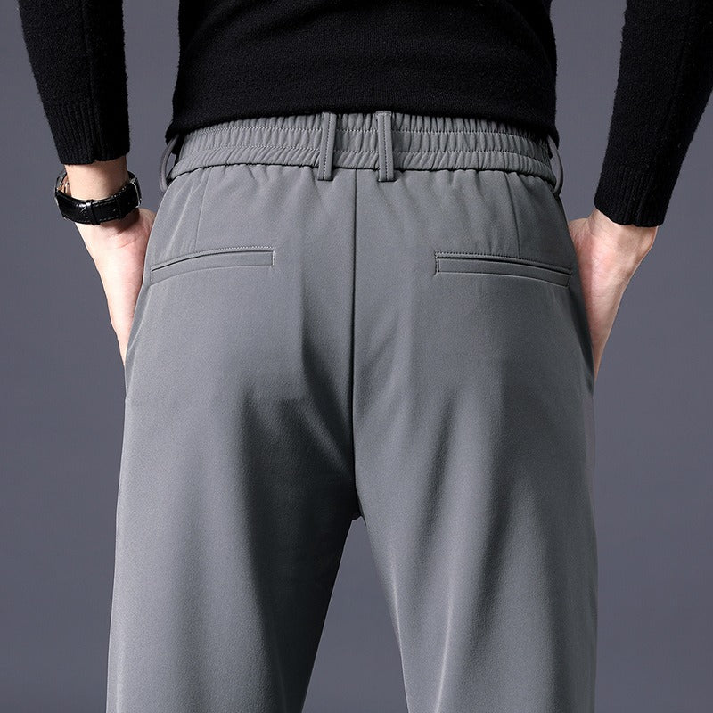 Men's Stretchable Slim Fit Elastic Waist Casual Pants-Legletic