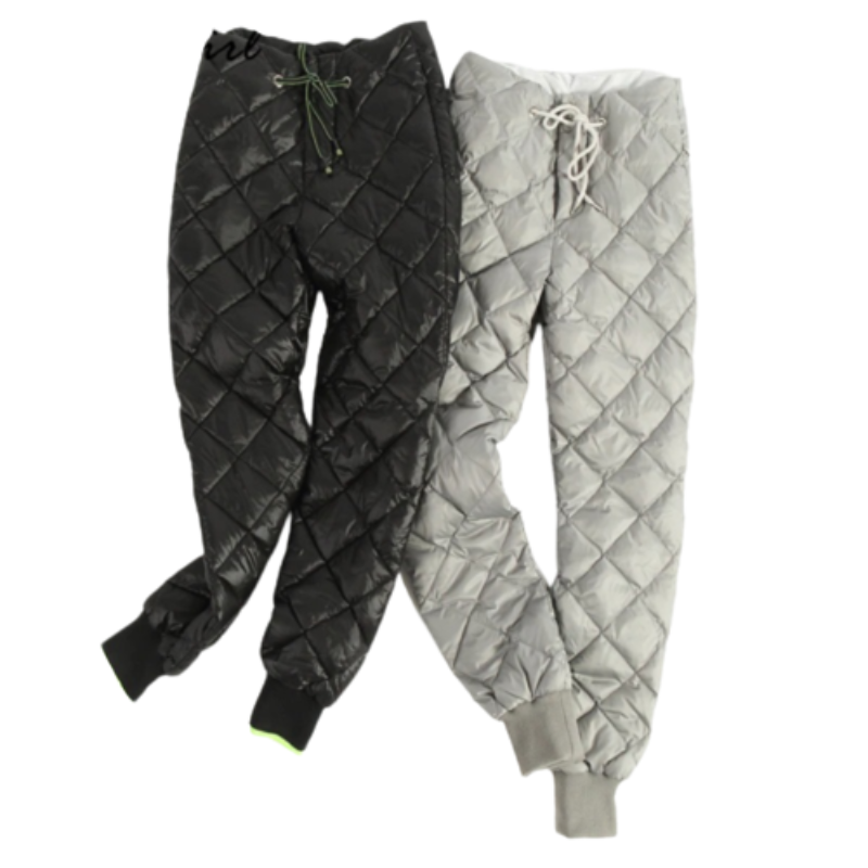 Winter Duck Down High Waisted Warm Pants-Legletic