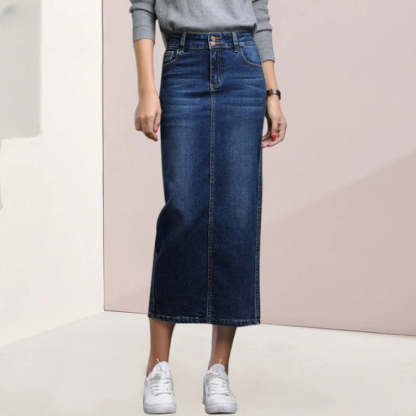Women's Denim Long Jeans Skirts - High-Quality, Long Length, Comfortable Fit-Legletic