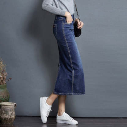 Women's Denim Long Jeans Skirts - High-Quality, Long Length, Comfortable Fit-Legletic