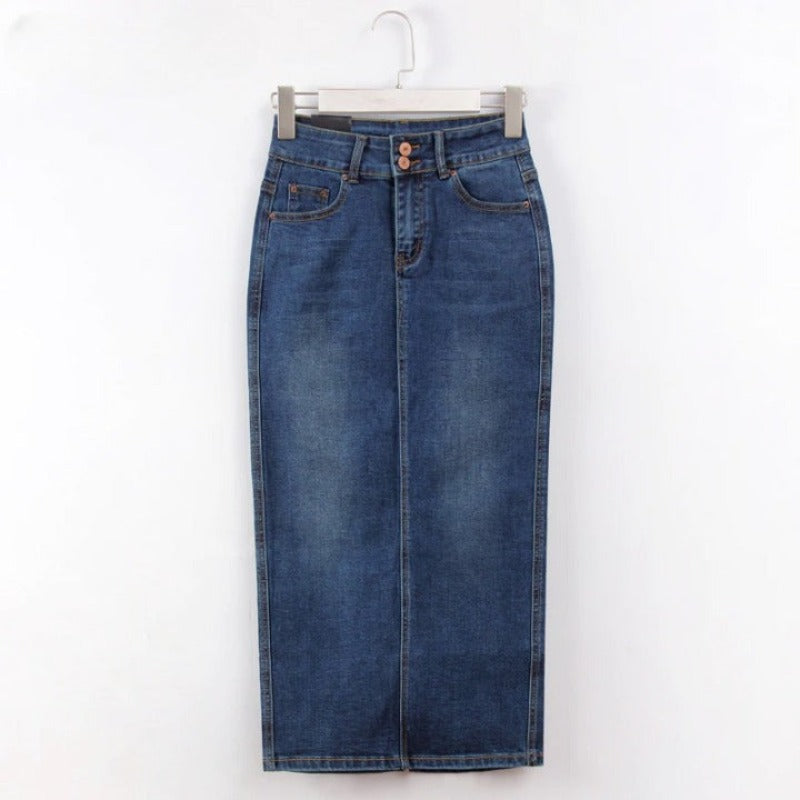 Women's Denim Long Jeans Skirts - High-Quality, Long Length, Comfortable Fit-Legletic
