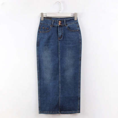 Women's Denim Long Jeans Skirts - High-Quality, Long Length, Comfortable Fit-Legletic