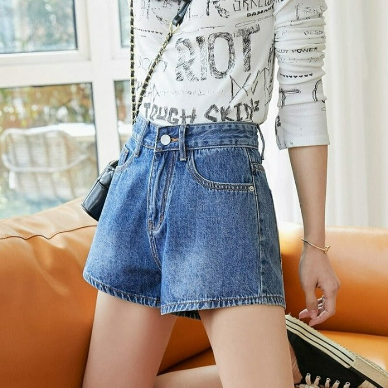 Summer Casual Loose Denim Shorts For Women-Legletic
