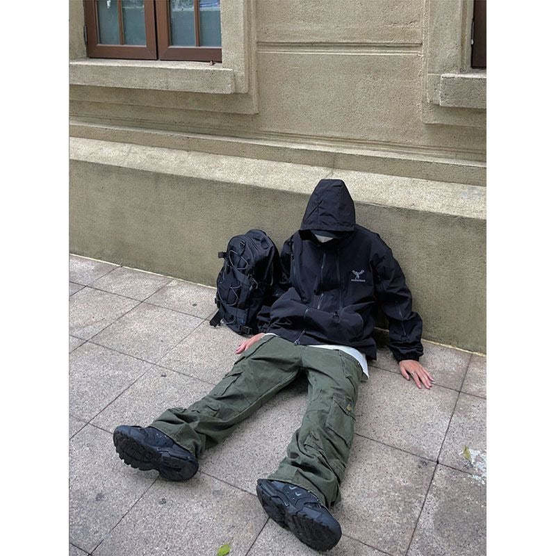 Men's Multi-Pocket Overalls Loose Casual Trousers-Legletic