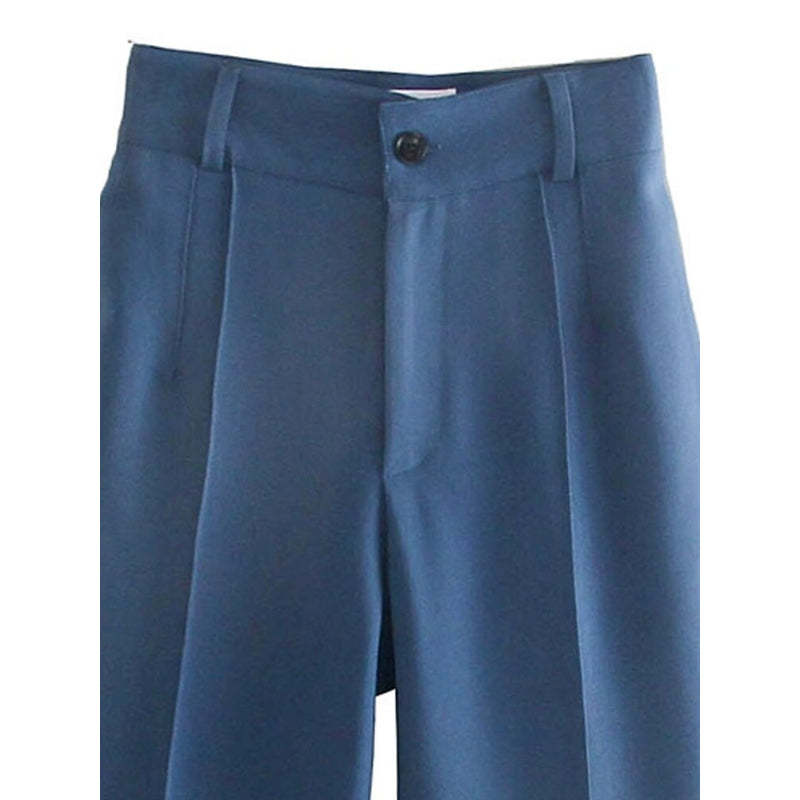 Women Office Wear High Waist Straight Pants-Legletic