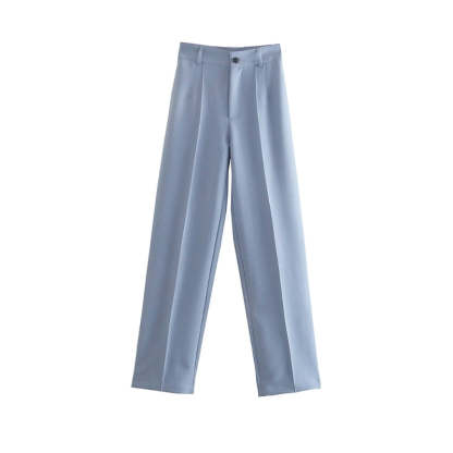 Women Office Wear High Waist Straight Pants-Legletic