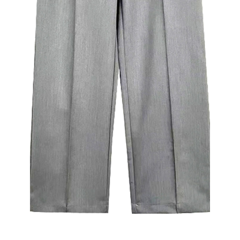 Women Office Wear High Waist Straight Pants-Legletic