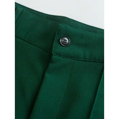 Women Office Wear High Waist Straight Pants-Legletic