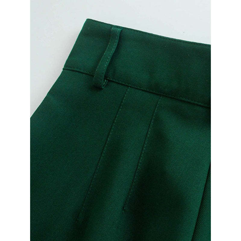 Women Office Wear High Waist Straight Pants-Legletic