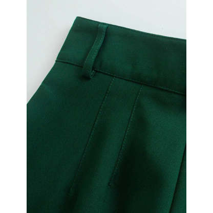 Women Office Wear High Waist Straight Pants-Legletic