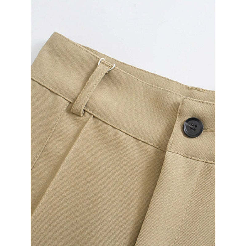 Women Office Wear High Waist Straight Pants-Legletic
