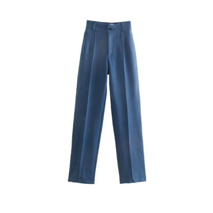Women Office Wear High Waist Straight Pants-Legletic