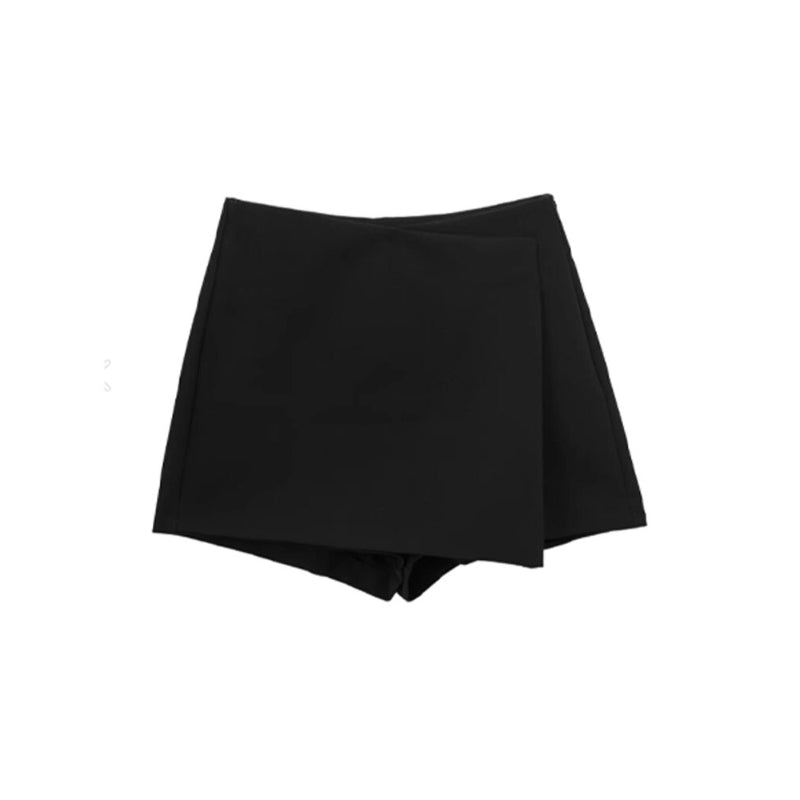 Vintage High Waist Asymmetrical Shorts Skirts-Legletic