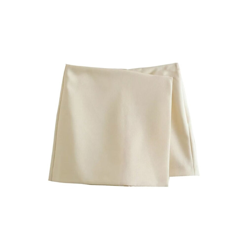 Asymmetrical High Waist Shorts Skirts-Legletic
