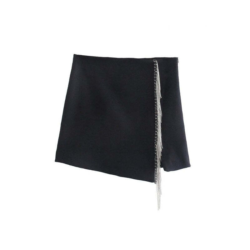Vintage High Waist Side Zipper Mini Skirt-Legletic