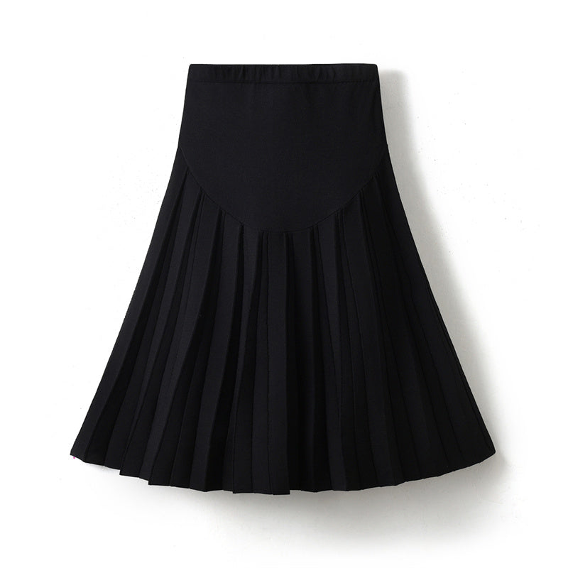 High Waist Knitted Pleated Skirts For Women-Legletic