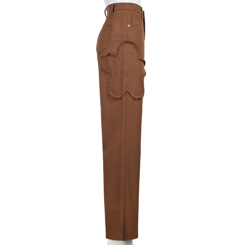 Patchwork Streetwear Baggy Jeans For Women-Legletic