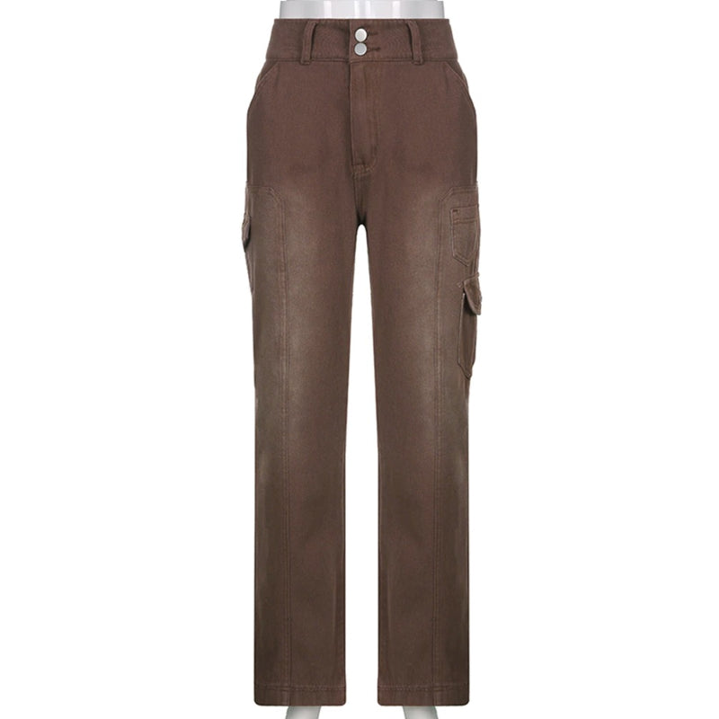 Patchwork Streetwear Baggy Jeans For Women-Legletic