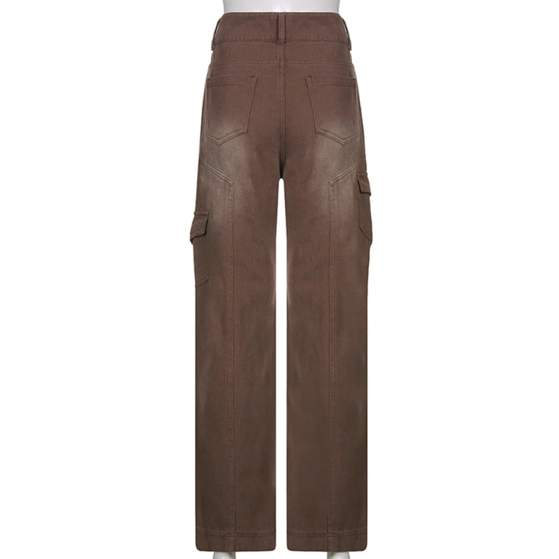 Patchwork Streetwear Baggy Jeans For Women-Legletic