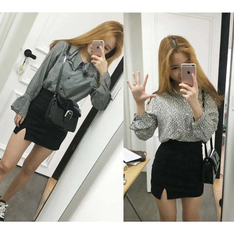 Formal Pencil Slim Front Slit Skirts-Legletic