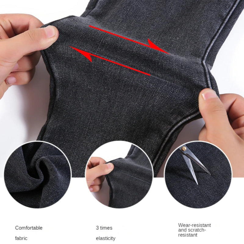 Thick Velvet High Waist Skinny Jeans For Women-Legletic