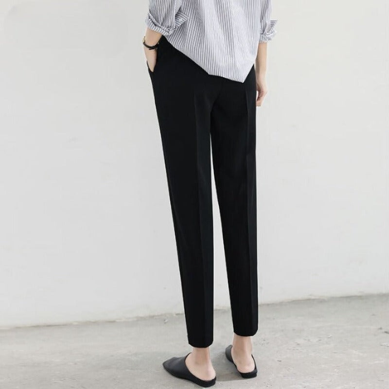 Elastic High Waist Pencil Trousers-Legletic