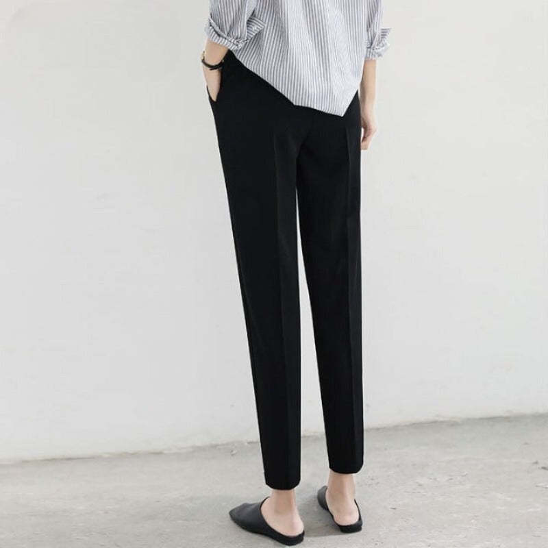 Elastic High Waist Pencil Trousers-Legletic