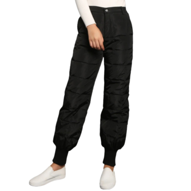 Thick Duck Down High Waist Warm Pants-Legletic