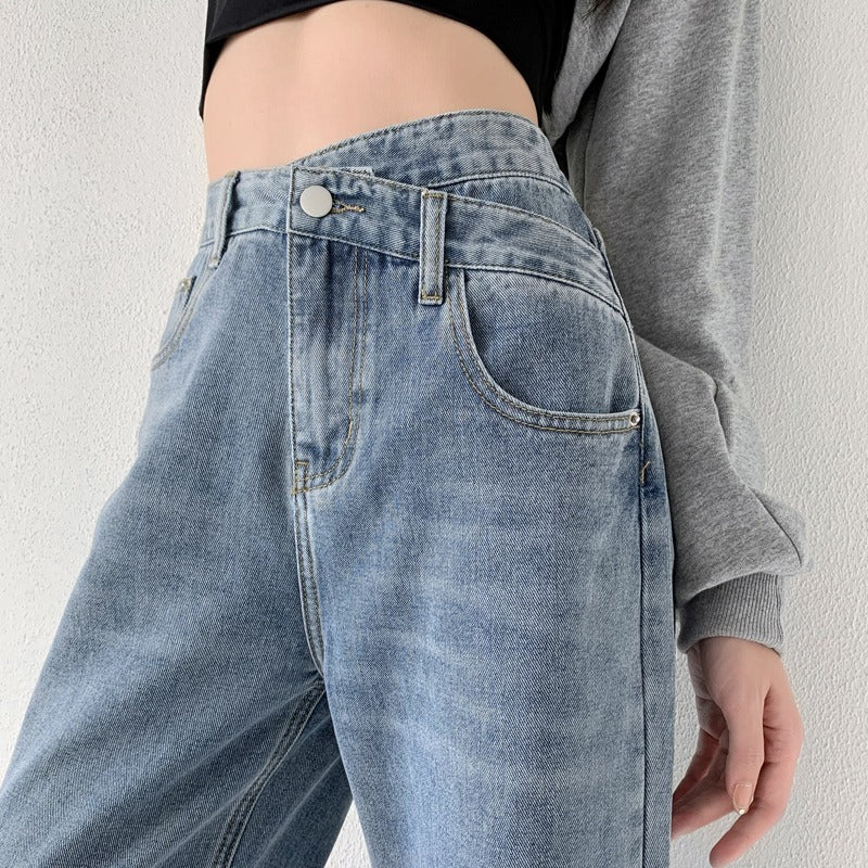 Women's Wide-Legged Mom Jeans-Legletic