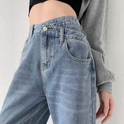Women's Wide-Legged Mom Jeans-Legletic