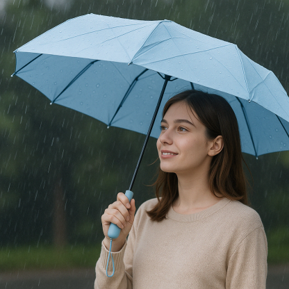 Compact Pocket Travel Umbrella With Storage Case
