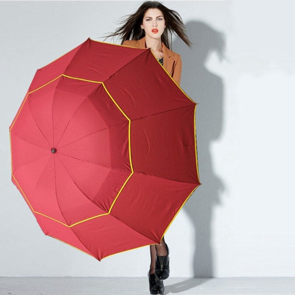 Double Golf Windproof Non-Automatic Umbrella