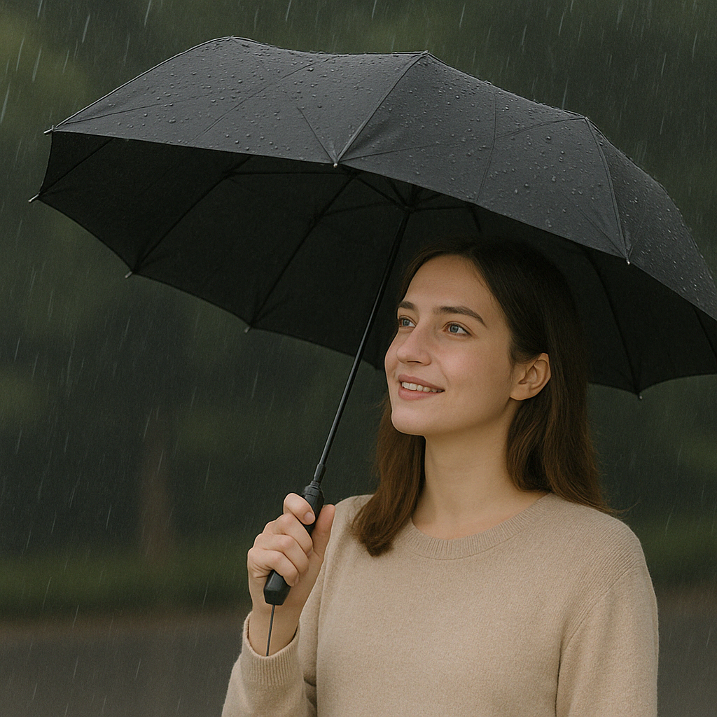 Pocket Folding Umbrella with Case Lightweight Travel Design