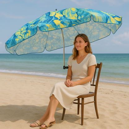 Beach Patio Chair Umbrella With Universal Clamp 360