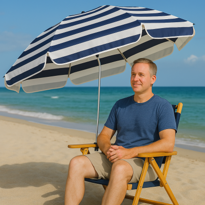 Beach Patio Chair Umbrella With Universal Clamp 360