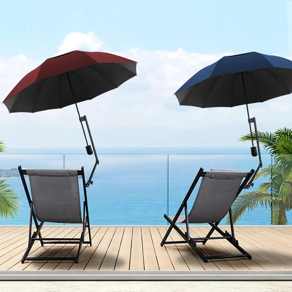 Umbrella With Adjustable Universal Clamp Portable